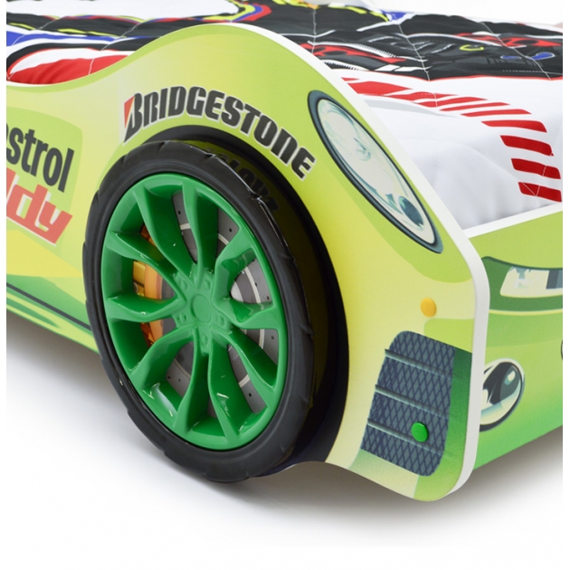 Пластиковые колеса Speedy зеленый для кровати-машины